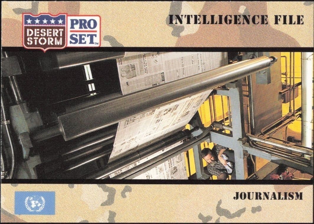1991 Pro Set Desert Storm Journalism #138 military trading card front