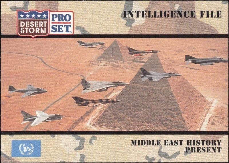 1991 Pro Set Desert Storm Middle East History Present #142 military trading card front
