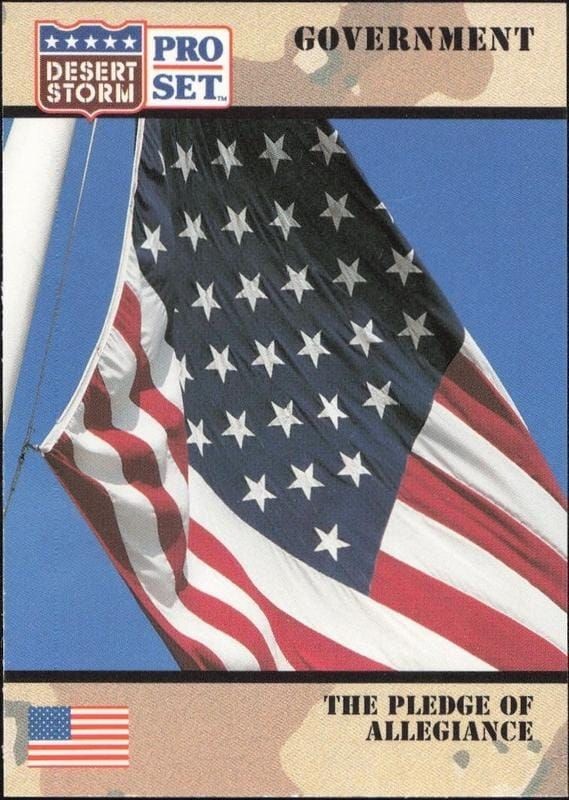 1991 Pro-Set Desert Storm The Pledge OF Allegiance #110 trading card