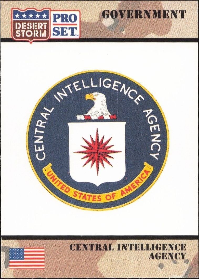 1991 Pro Set Desert Storm Central Interlligence Agency #102 military trading card front