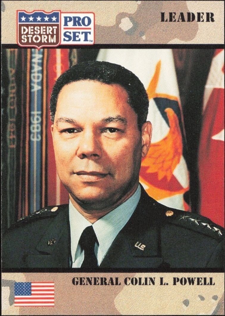 1991 Pro-Set Desert Storm General Colin L. Powell #88 trading card