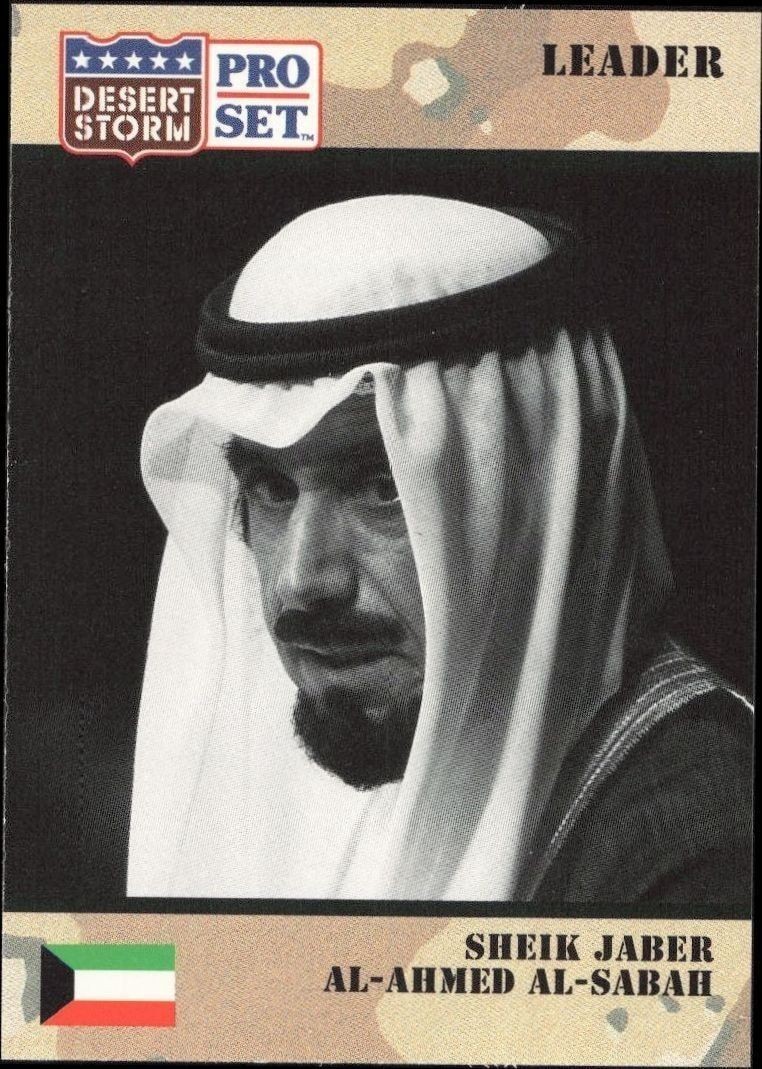 1991 Pro-Set Desert Storm Sheik Jaber Al Ahmed Al Sabah #72 trading card