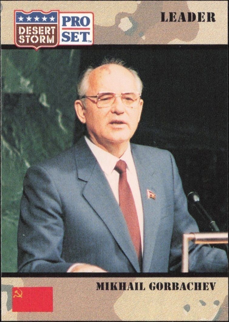 1991 Pro-Set Desert Storm Mikhail Gorbachev #74 trading card