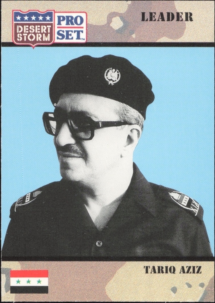 1991 Pro Set Desert Storm Tariq Aziz #68 trading card