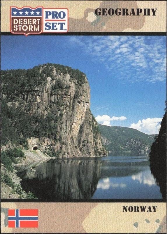 1991 Pro Set Desert Storm Norway #41 military trading card front