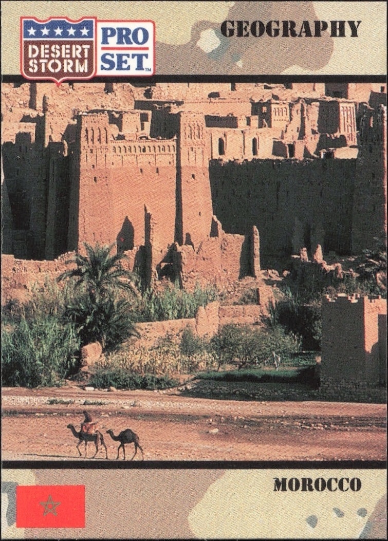 1991 Pro Set Desert Storm Morocco #37 military trading card front