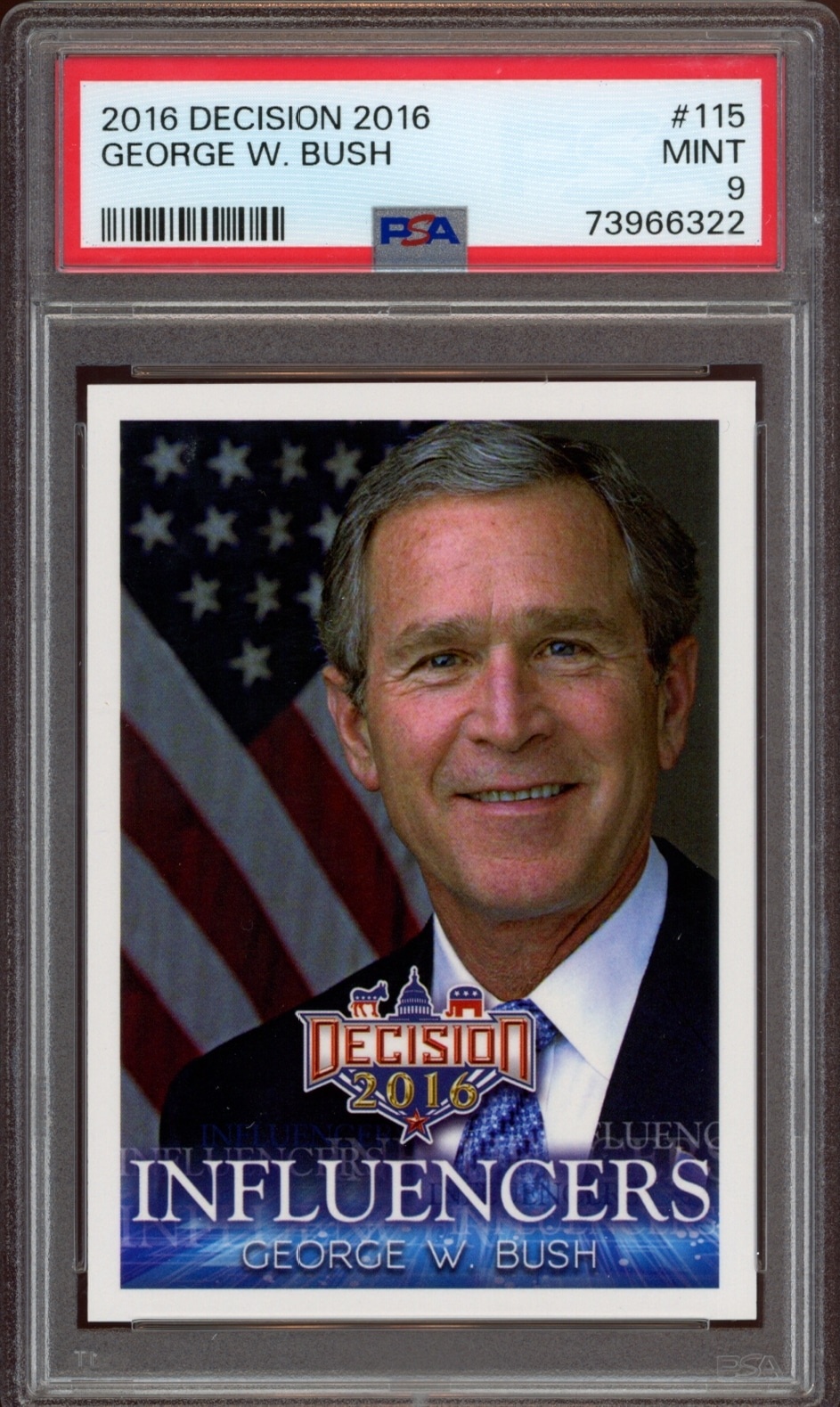 2016 Leaf Decision George W. Bush #115 trading card