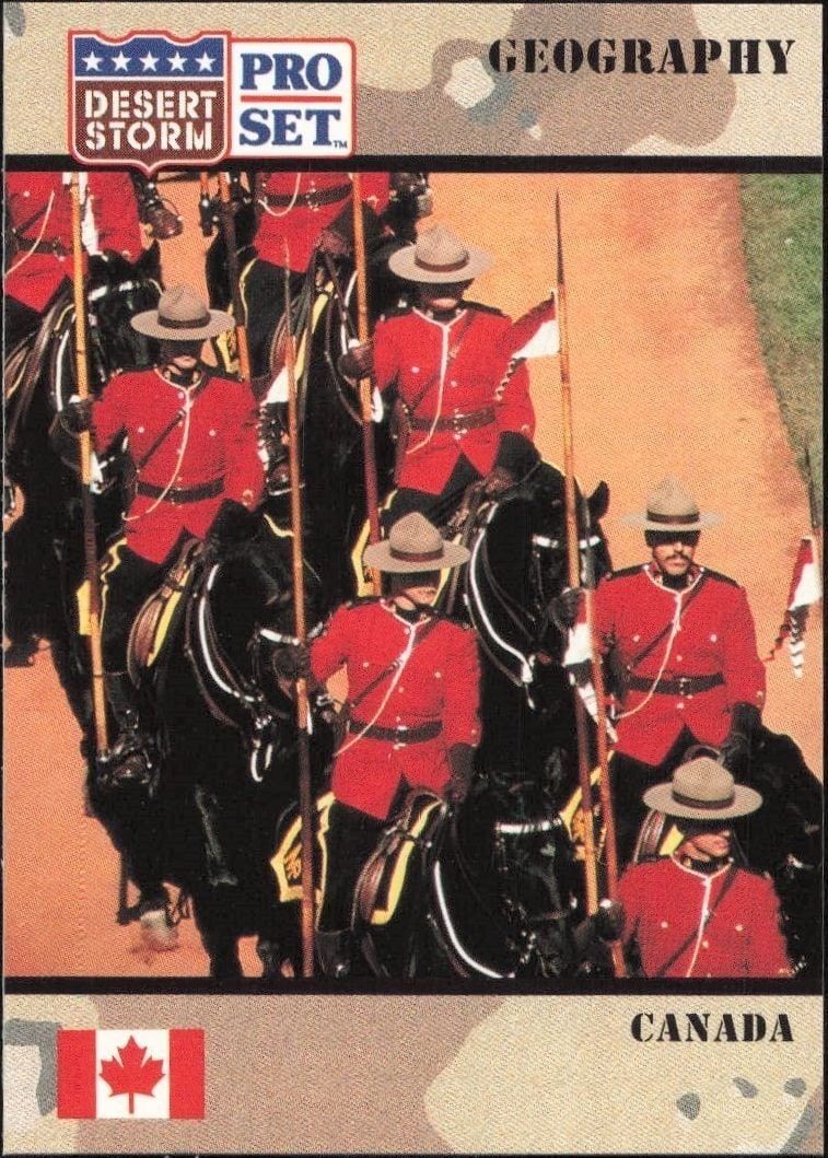 1991 Pro Set Desert Storm Canada #11 military trading card front