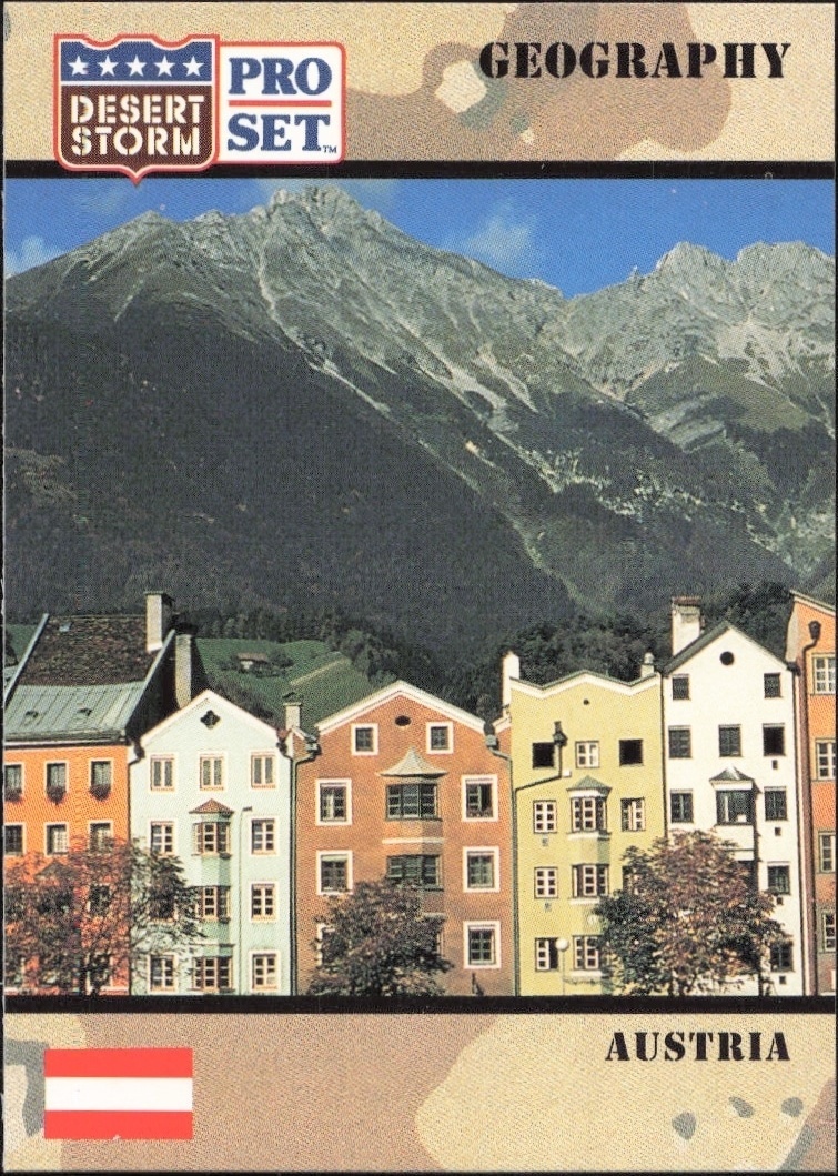 1991 Pro Set Desert Storm Austria #4 military trading card front