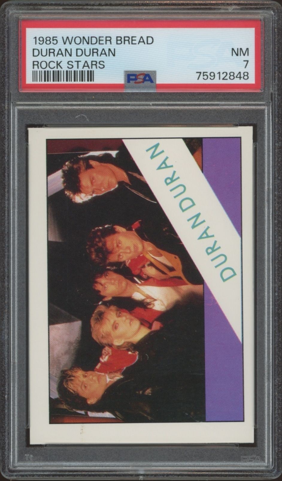 1985 Wonder-Bread Rock Stars Duran Duran trading card