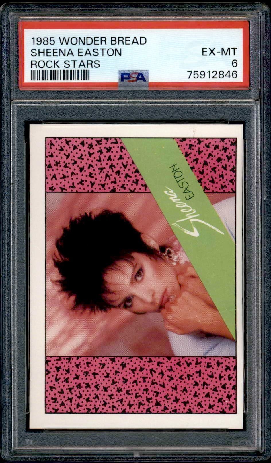 1985 Wonder-Bread Rock Stars Sheena Easton trading card
