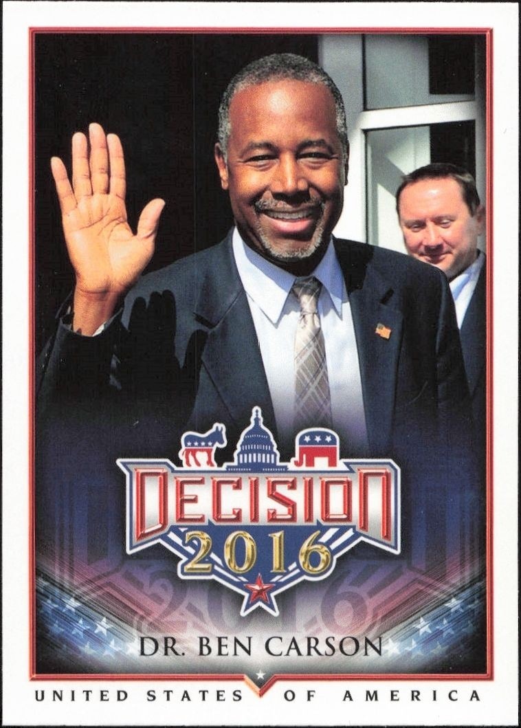 2016 Leaf Decision Dr. Ben Carson #1 trading card