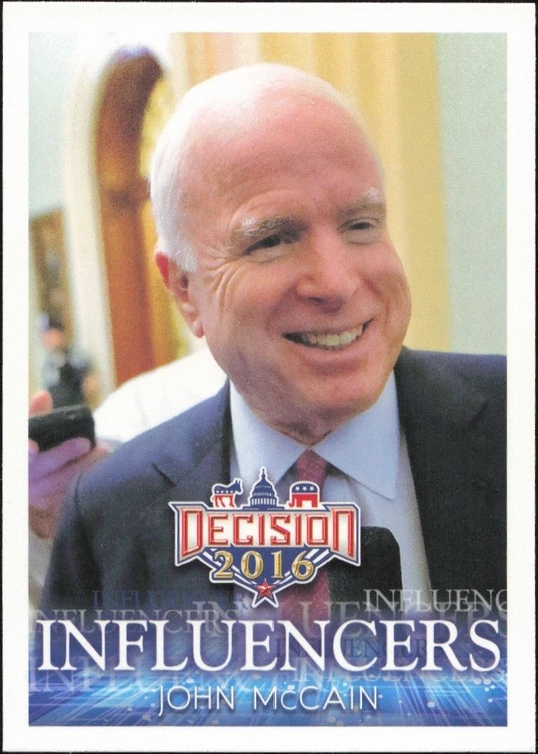 2016 Leaf Decision John McCain #37 political trading card front