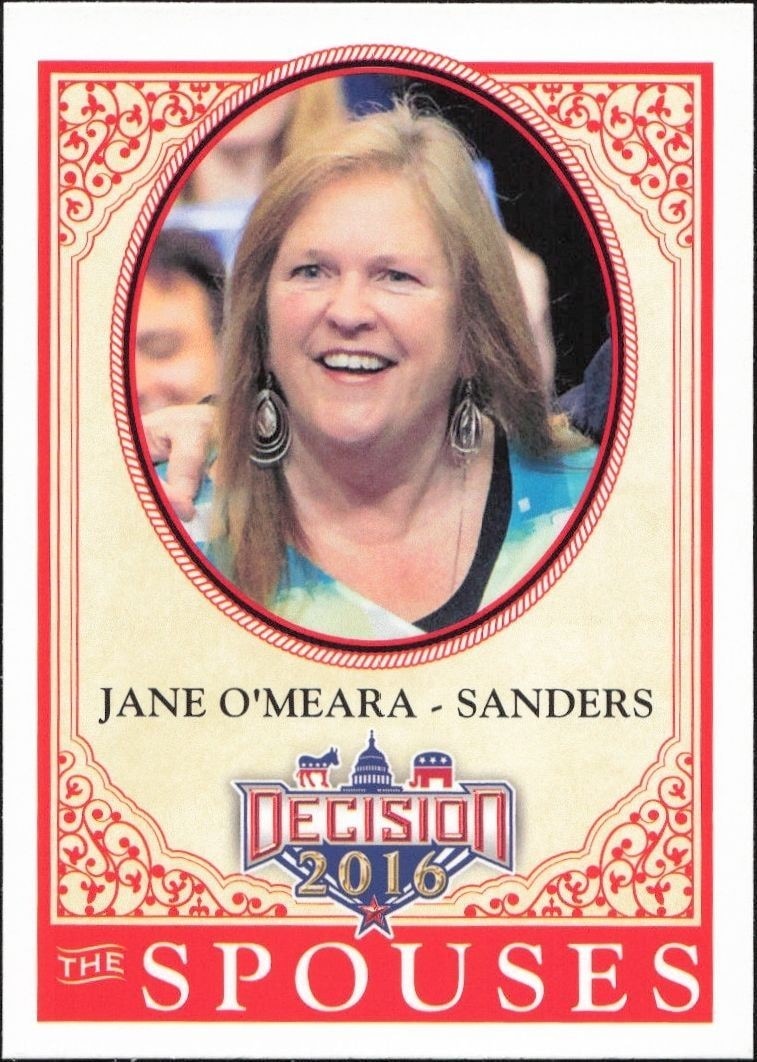 2016 Leaf Decision Jane O'Meara Sanders #55 trading card