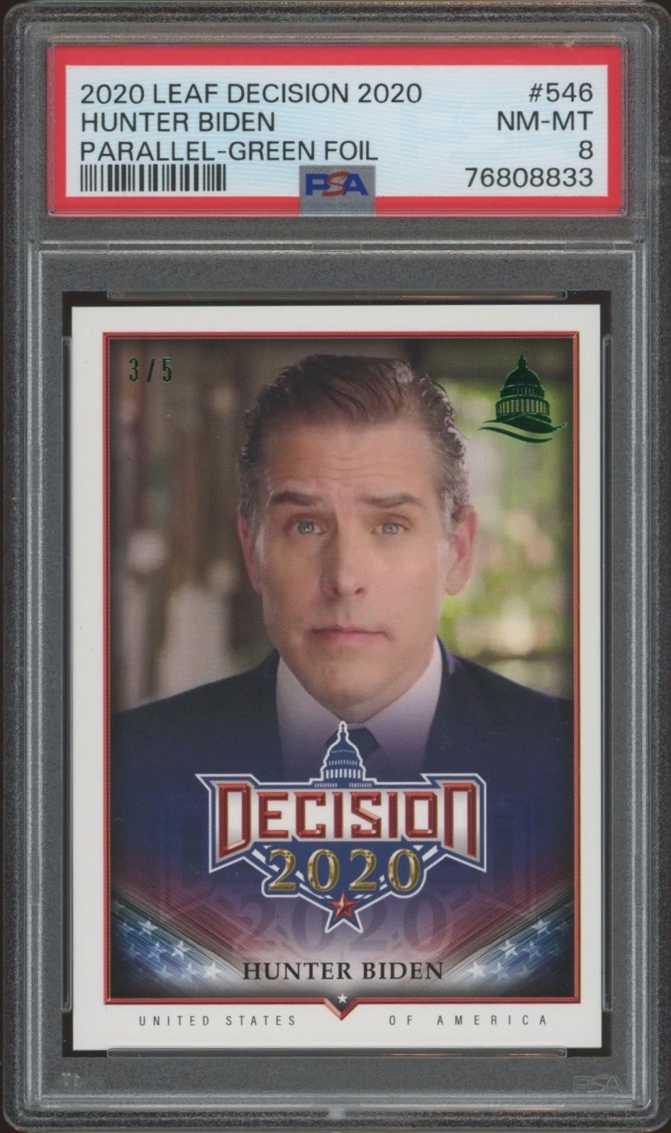 2020 Leaf Decision Hunter Biden #546 trading card