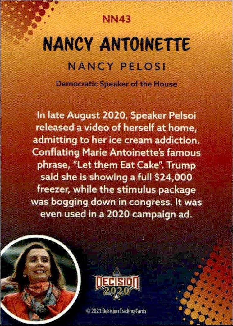 2021 Leaf Decision Series 2 Nancy Antoinette #NN43 political trading card back