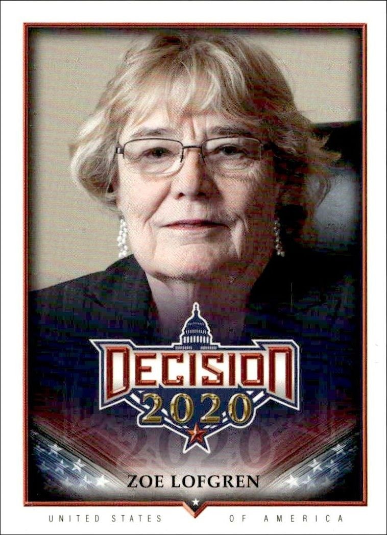 2020 Leaf Decision Series 2 Zoe Lofgren #557 trading card