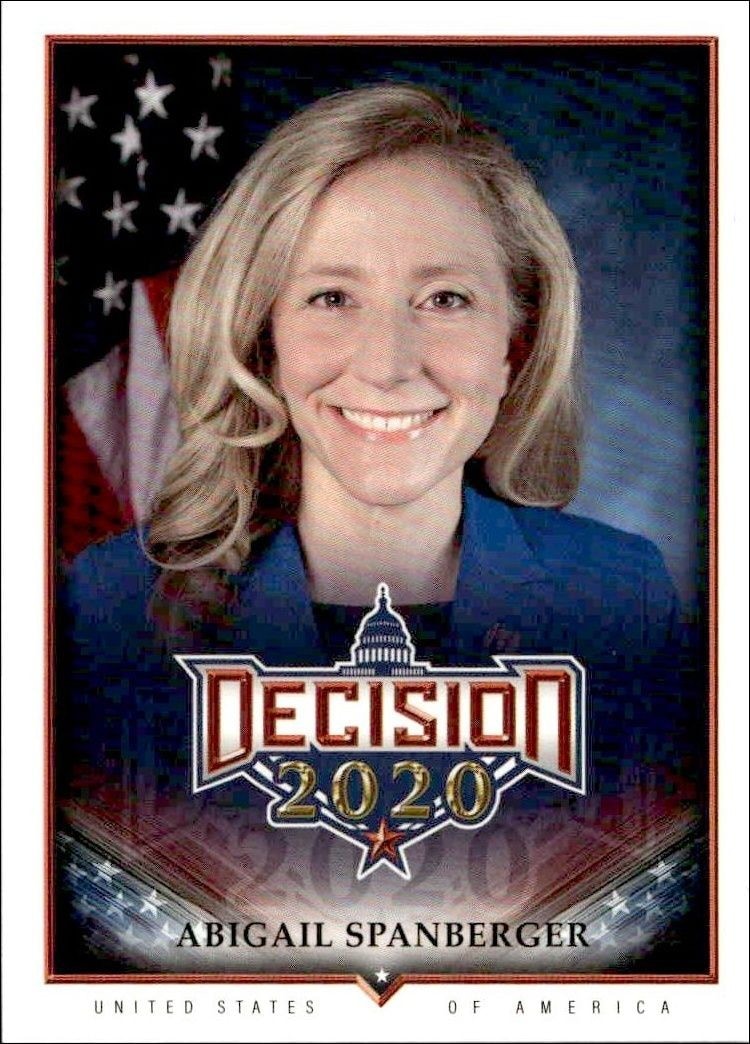 2020 Leaf Decision Series 2 Abigail Spanberger #555 trading card