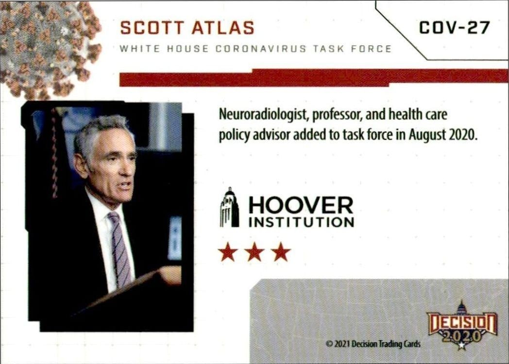 2021 Leaf Decision Series 2 Scott Atlas #COV-27 other non-sport trading card back