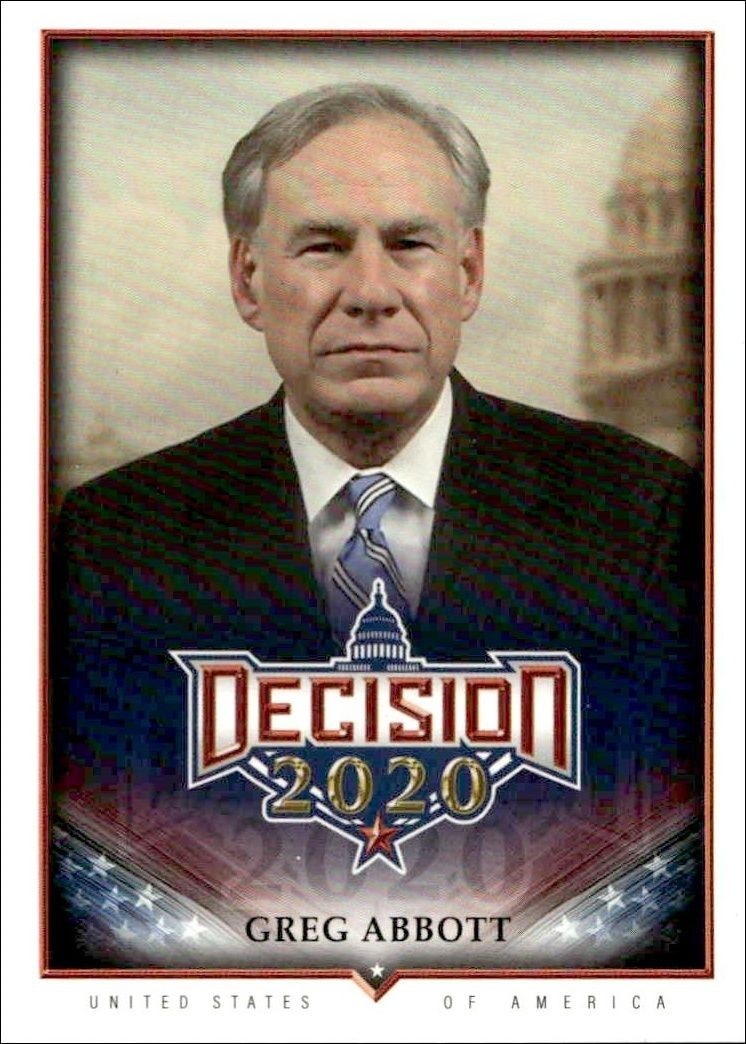 2020 Leaf Decision Series 2 Greg Abbott #598 trading card