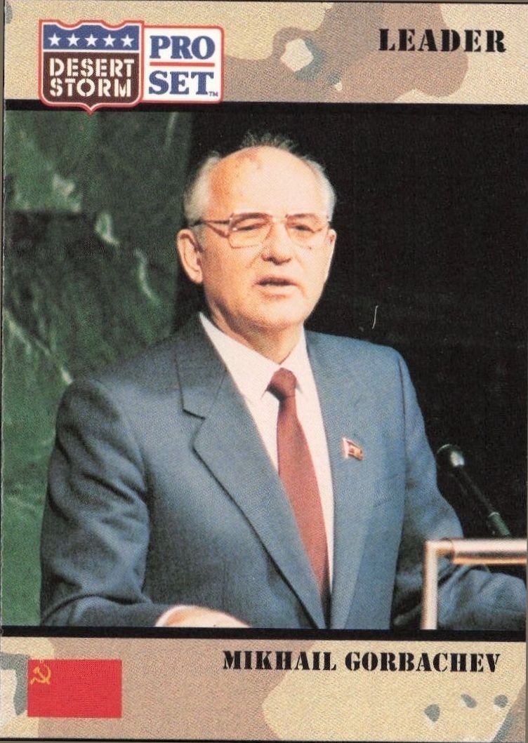 1991 Pro-Set Desert Storm Mikhail Gorbachev #74 trading card