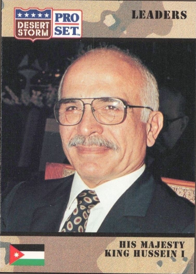 1991 Pro-Set Desert Storm King Hussein I #71 trading card