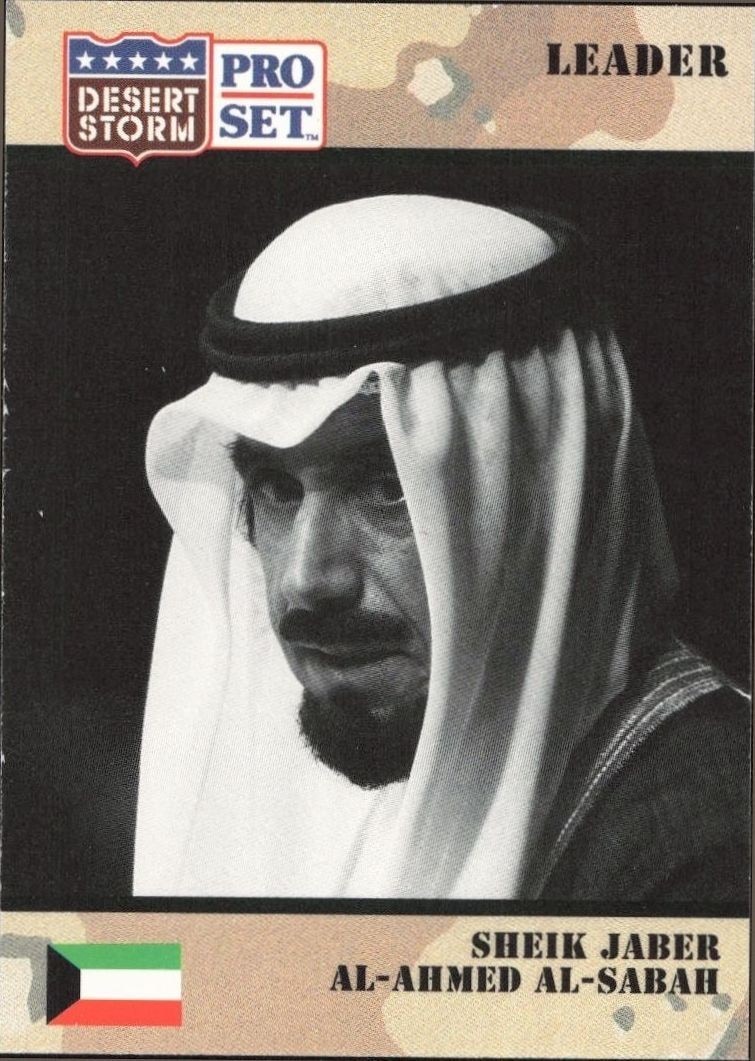1991 Pro-Set Desert Storm Sheik Jaber Al Ahmed Al Sabah #72 trading card