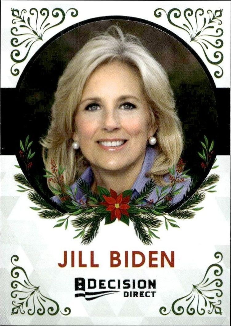 2020 Leaf Decision Direct Holiday Jill Biden #5 trading card