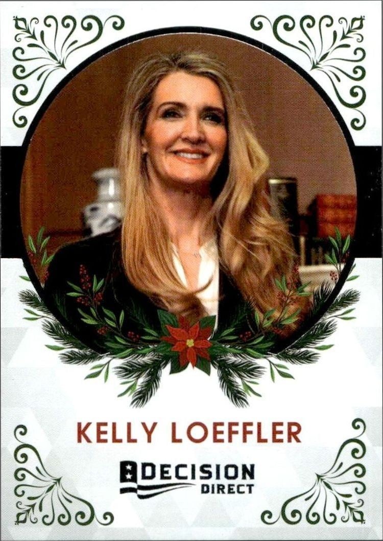 2020 Leaf Decision Direct Holiday Kelly Loeffler #29 trading card
