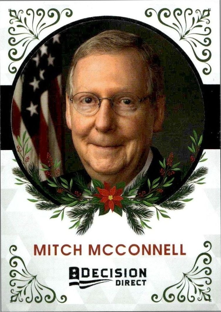 2020 Leaf Decision Direct Holiday Mitch McConnell #13 trading card