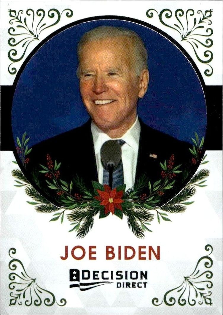 2020 Leaf Decision Direct Holiday Joe Biden #3 trading card