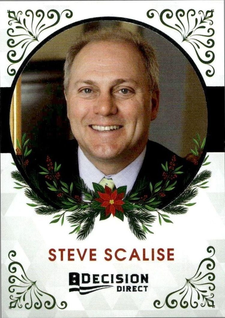 2020 Leaf Decision Direct Holiday Steve Scalise #25 trading card