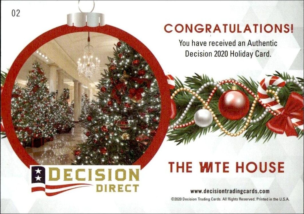 2020 Leaf Decision Direct Holiday The White House #2 political trading card back