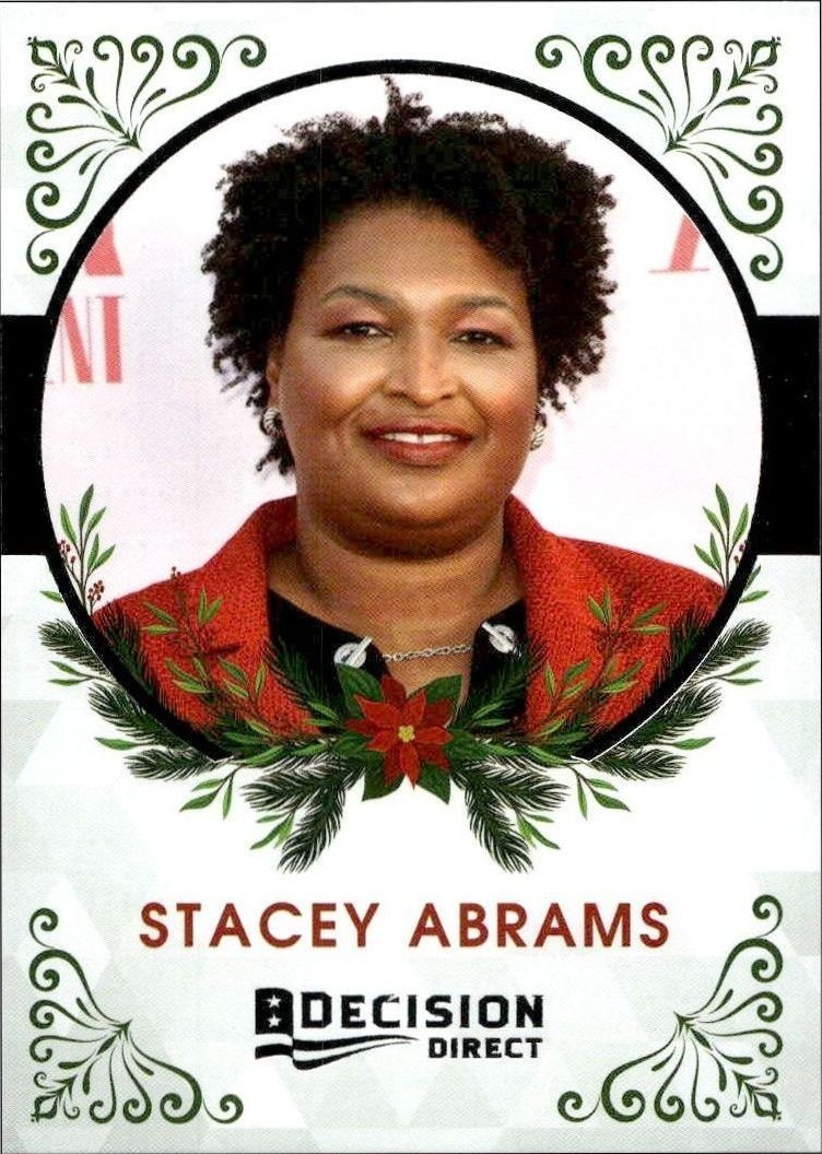 2020 Leaf Decision Direct Holiday Stacey Abrams #27 trading card