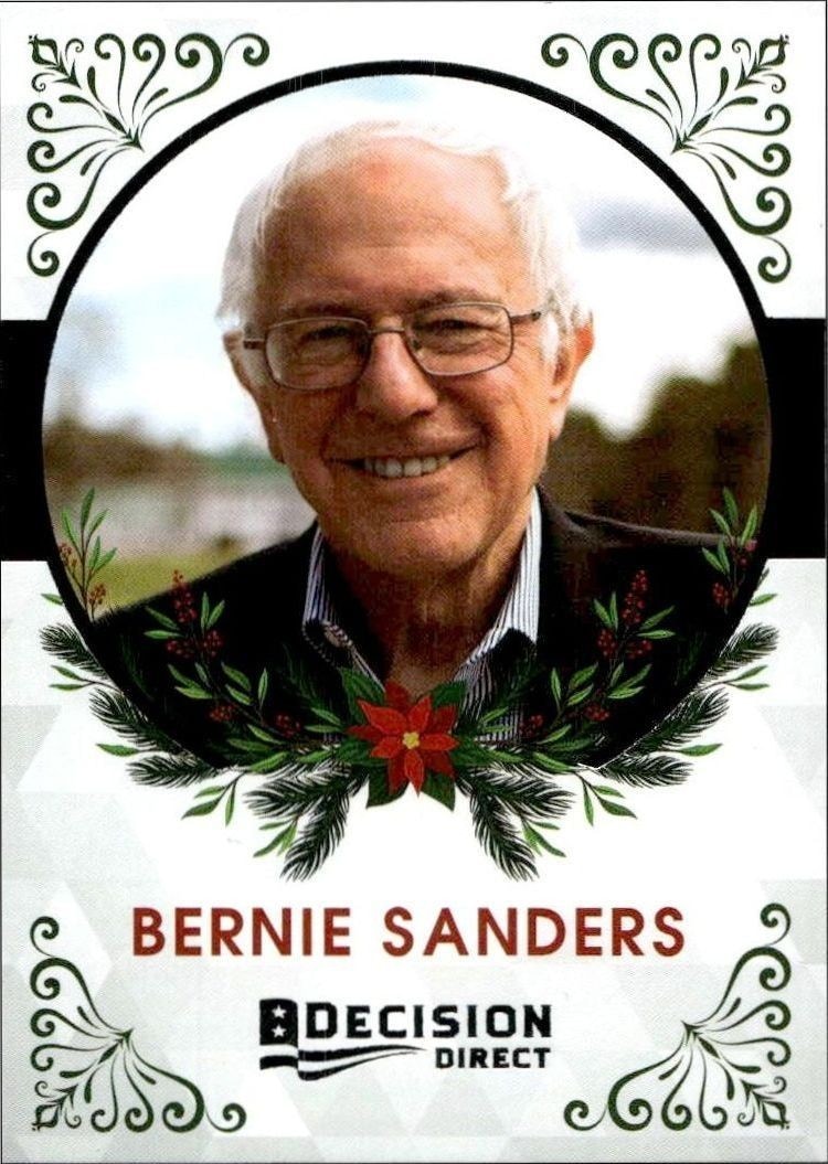2020 Leaf Decision Direct Holiday Bernie Sanders #17 trading card