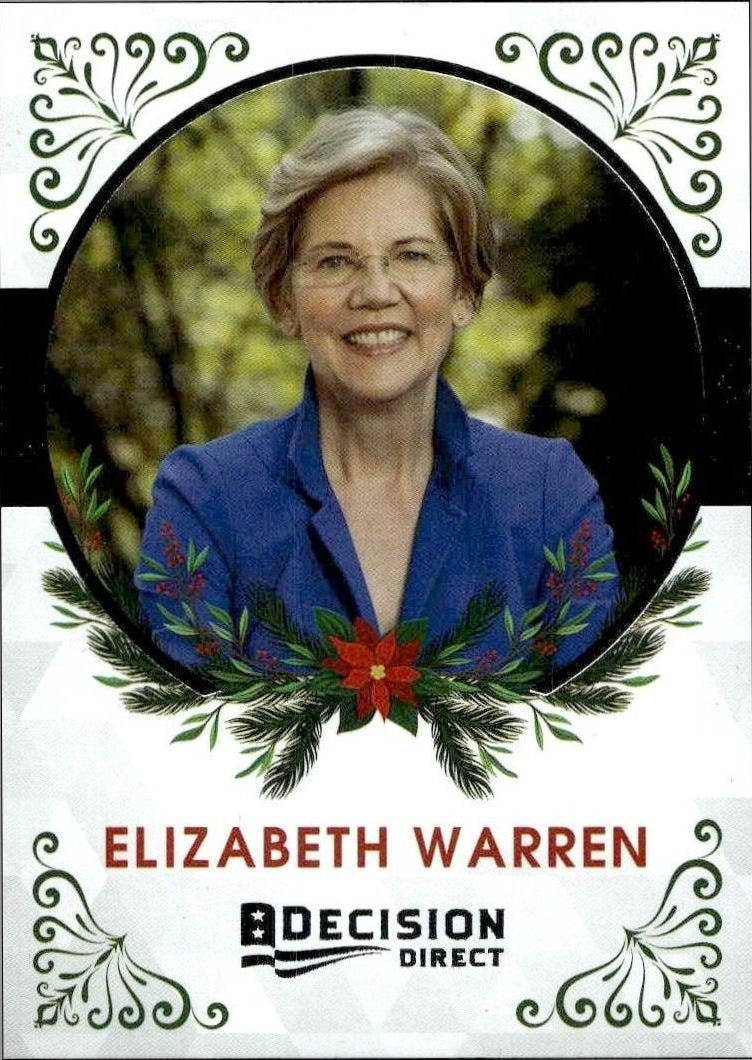 2020 Leaf Decision Direct Holiday Elizabeth Warren #21 trading card
