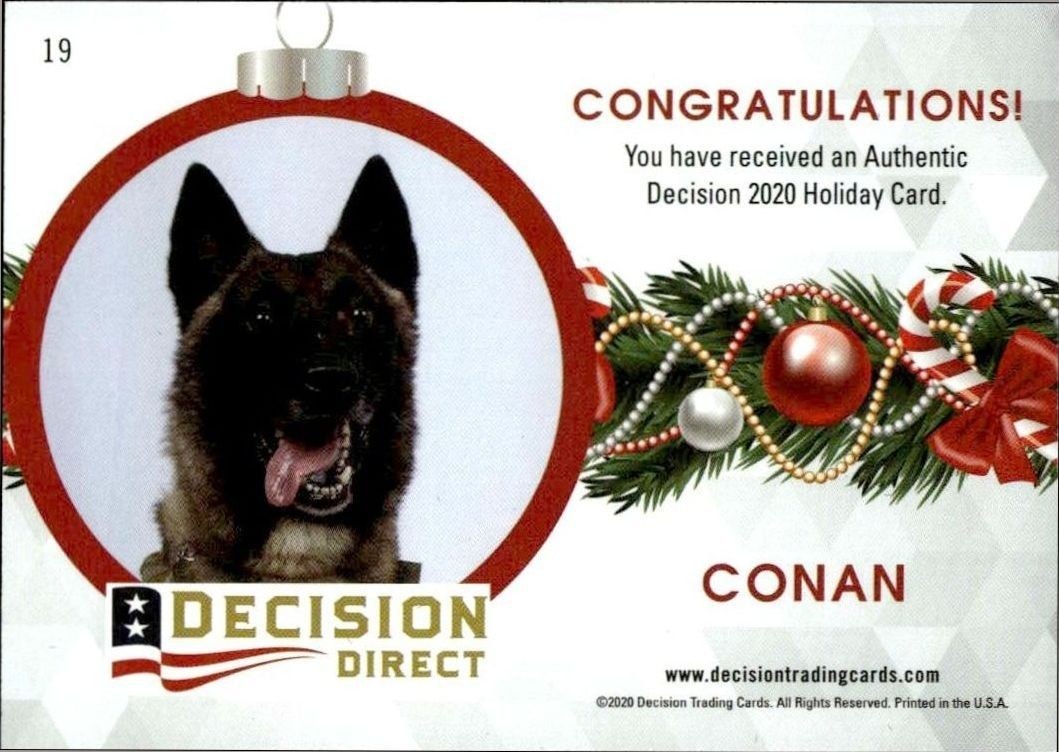 2020 Leaf Decision Direct Holiday Conan #19 political trading card back