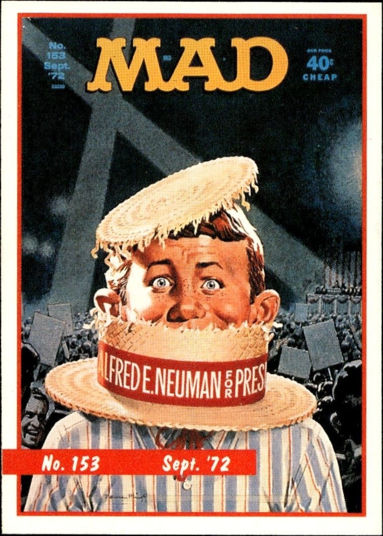 1992 Lime Rock Mad Magazine Mad No. 153 (Sept. '72) #153 entertainment trading card front
