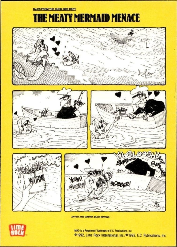 1992 Lime Rock Mad Magazine Mad No. 154 (Oct. '72) #154 entertainment trading card back
