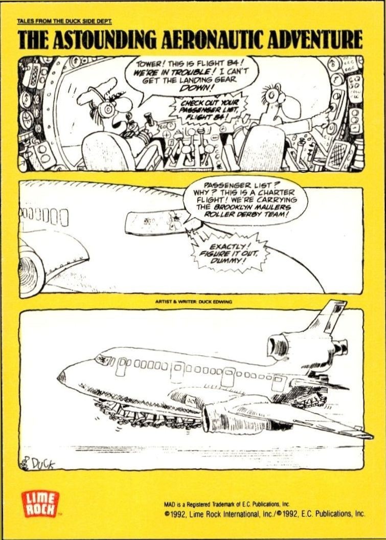 1992 Lime Rock Mad Magazine Mad No. 195 (Dec. '77) #195 entertainment trading card back
