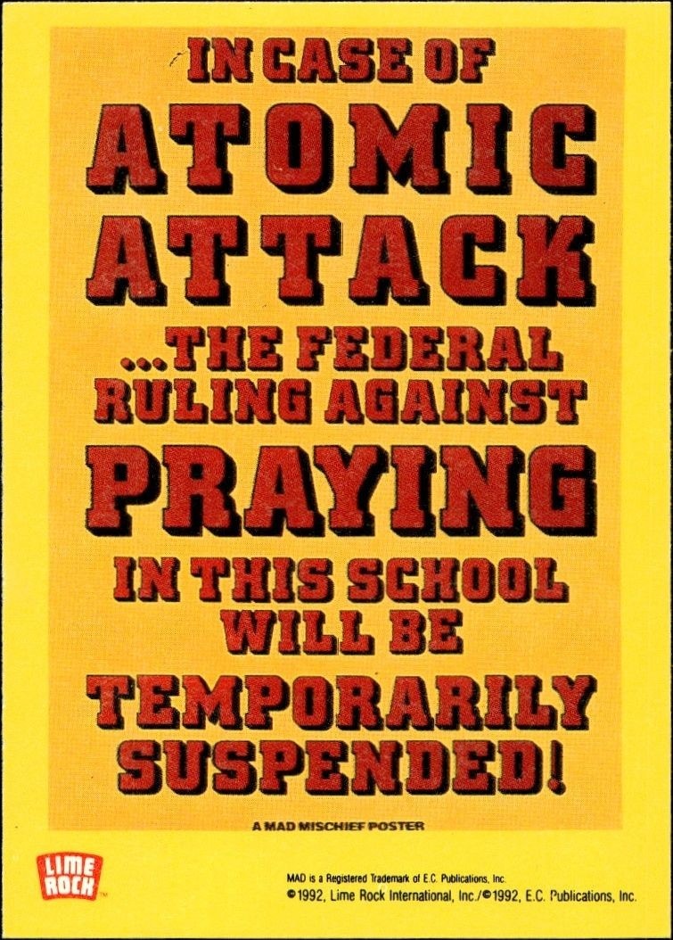 1992 Lime Rock Mad Magazine Mad No. 115 (Dec. '67) #115 entertainment trading card back