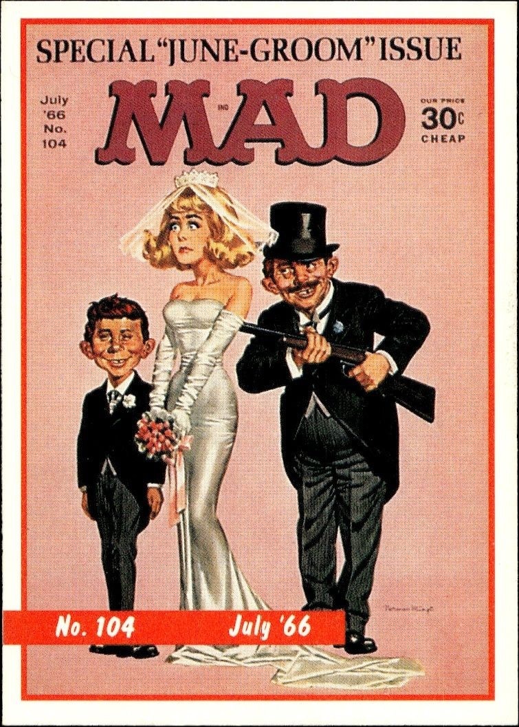 1992 Lime Rock Mad Magazine Mad No. 104 (July '66) #104 entertainment trading card front