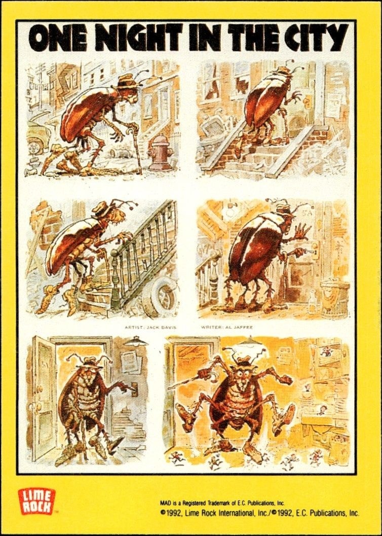 1992 Lime Rock Mad Magazine Mad No. 142 (April '71) #142 entertainment trading card back