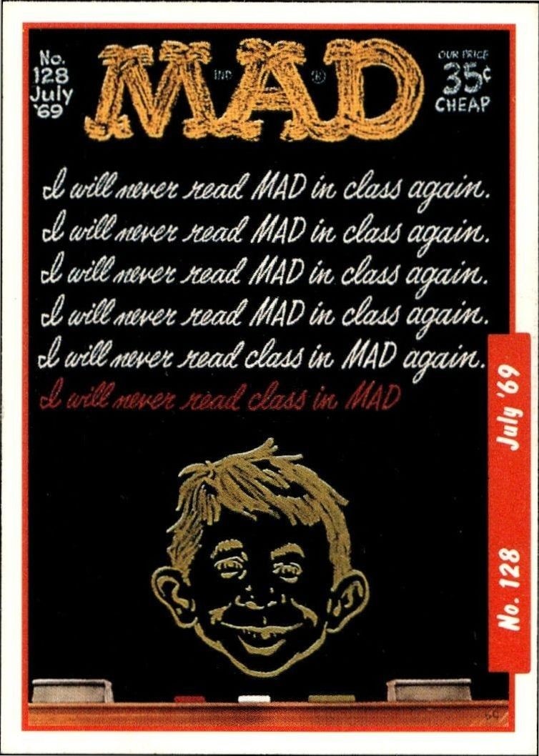 1992 Lime Rock Mad Magazine Mad No. 128 (July '69) #128 entertainment trading card front