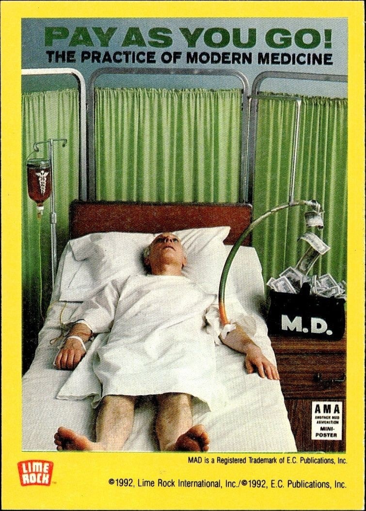 1992 Lime Rock Mad Magazine Mad No. 252 (January 1985) #252 entertainment trading card back