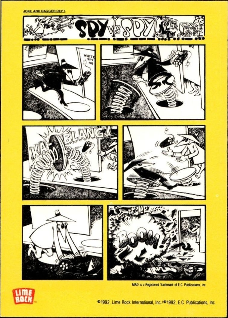 1992 Lime Rock Mad Magazine Mad No. 216 (July '80) #216 entertainment trading card back