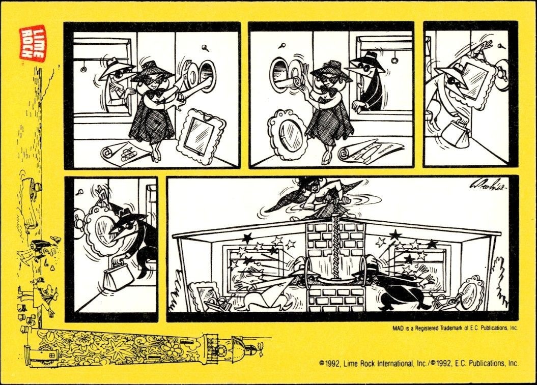 1992 Lime Rock Mad Magazine Mad No. 263 (June 1986) #263 entertainment trading card back