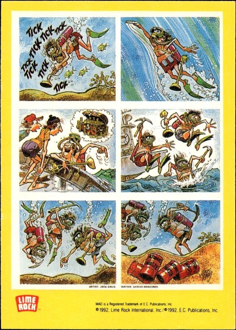 1992 Lime Rock Mad Magazine Mad No. 245 (March 1984) #245 entertainment trading card back