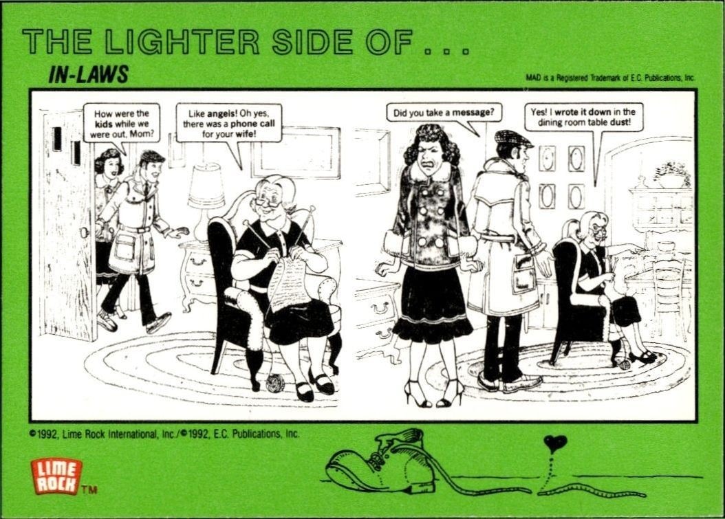1992 Lime Rock Mad Magazine Mad No. 40 (July '58) #40 entertainment trading card back