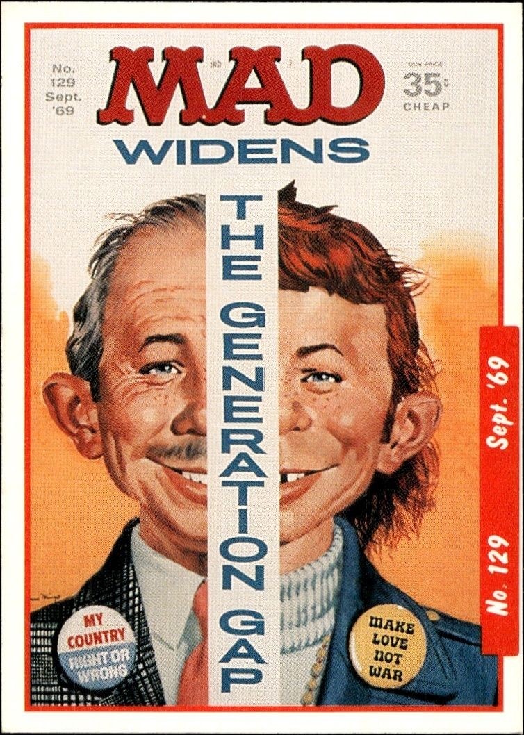 1992 Lime Rock Mad Magazine Mad No. 129 (Sept. '69) #129 entertainment trading card front